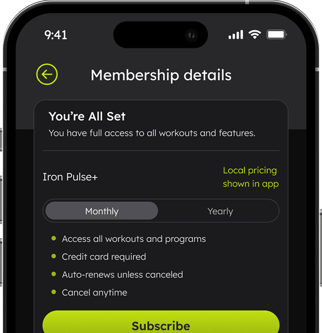 Choose flexible plans in the app. Pricing is shown  based on your region.